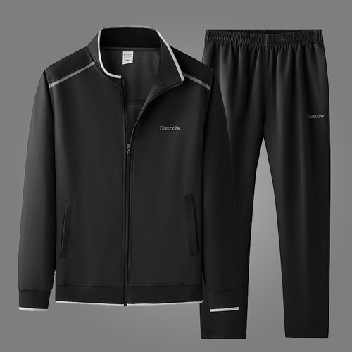 跑步两件套休闲保暖爸爸装中老年