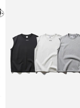 TIMACHINE夏季新款背心男生圆领透气运动休闲无袖t恤潮牌上衣W039