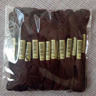 包邮 垫刺绣戳戳乐棉线 938线号10支每支8米6股补配线鞋 十字绣绣线