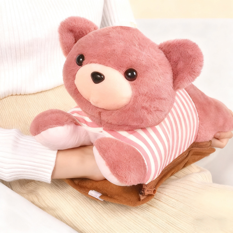 可爱毛绒小熊防爆充电式热水袋暖手宝暖宝宝暖水袋学生热敷电热宝