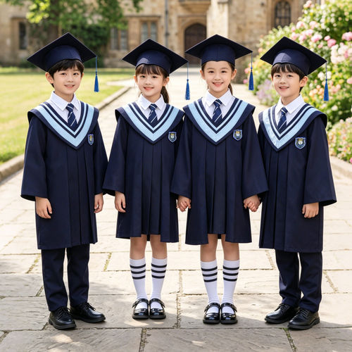 儿童新款博士服幼儿园毕业服小学