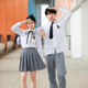 学院风白色长袖 小学初中高中学生合唱朗诵表演服毕业照JK制服 衬衫