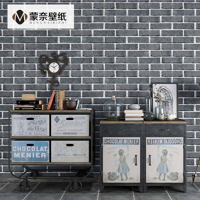 文化石砖块仿古砖墙纸餐饮商用