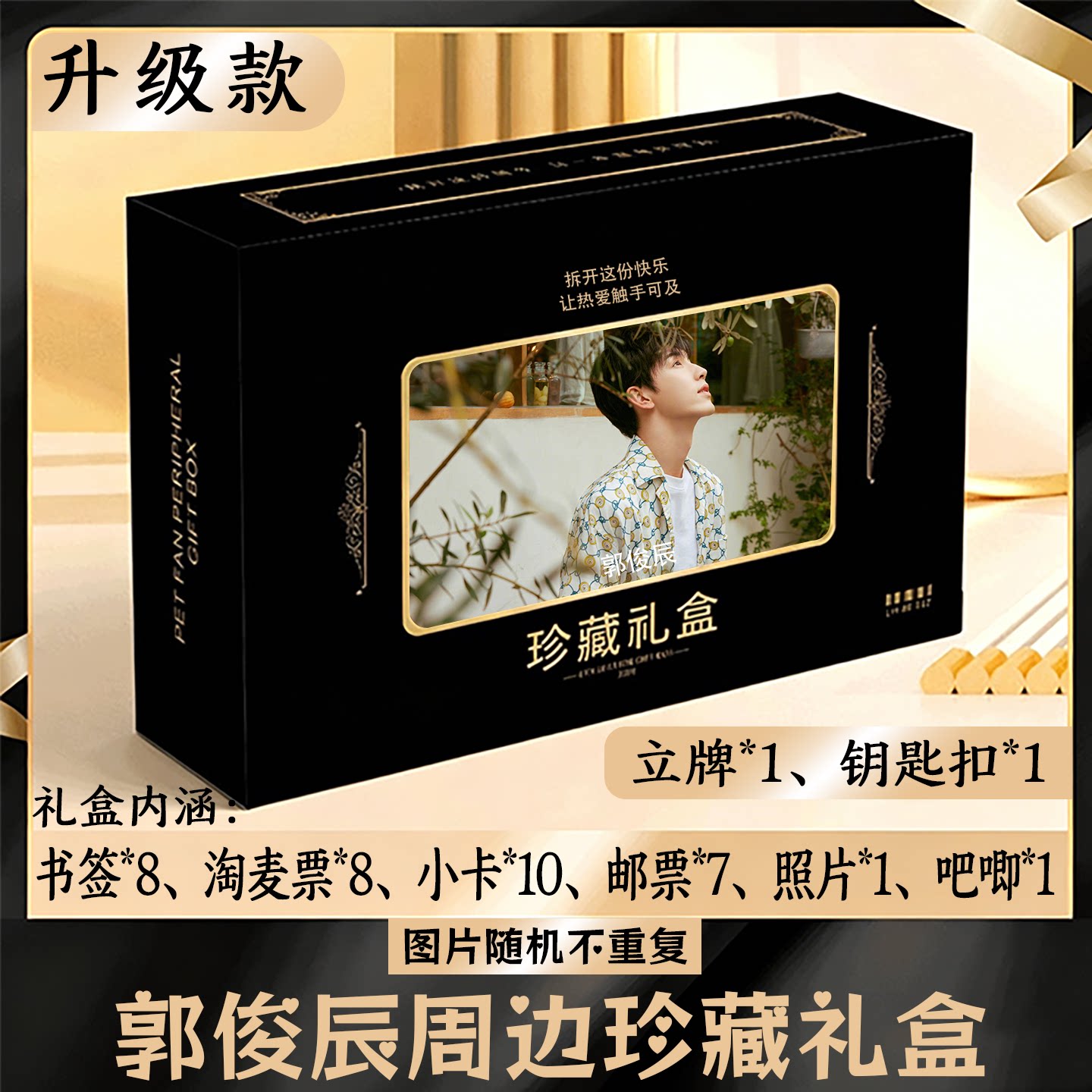 郭俊辰周边礼盒同款小卡书签票根吧唧立牌钥匙扣邮票照片