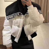 欧货时尚 高端定制2024冬季 新款 真丝羽绒服女三皮扣大翻领鹅绒服