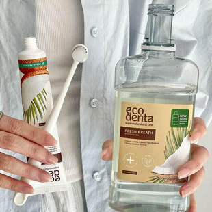 ecodenta黑炭牙膏温和清洁去渍去黄椰香清新口气除口臭护龈健齿