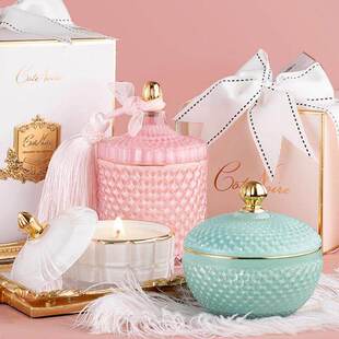 cotenoire香薰蜡烛礼盒艺术杯法式宫廷小众高级家居香氛新年礼物