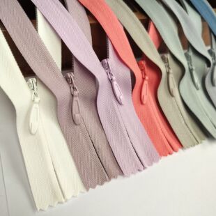 SAB 5号布边隐形拉链 浅色系冬裙连衣裙毛呢裙加宽满29包邮  735