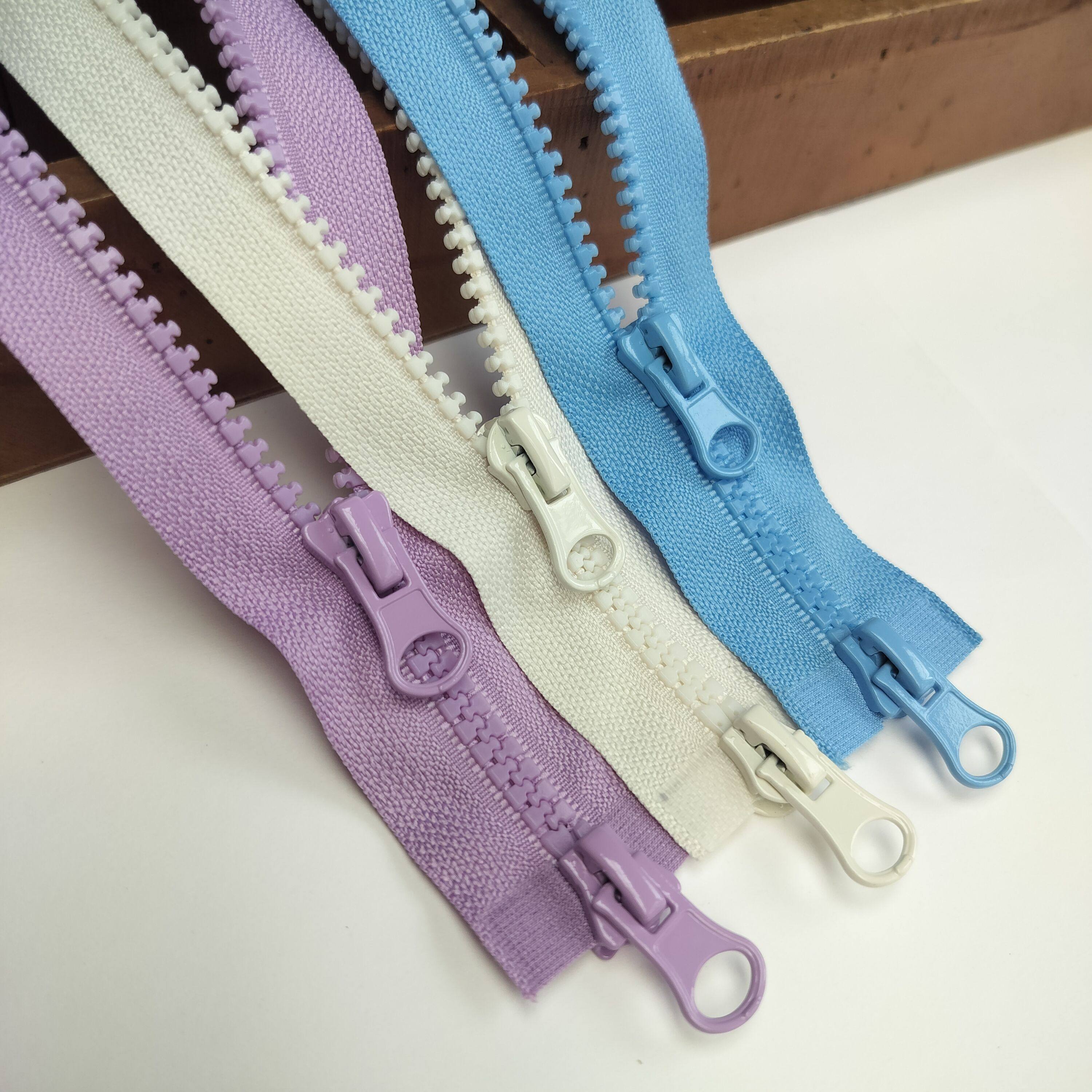 米白/浅紫/蓝色 5号树脂双头拉链长款双开棉服拉锁 满29包邮,居家布艺,拉链,淘宝优惠券,粉丝福利购,淘宝优惠卷