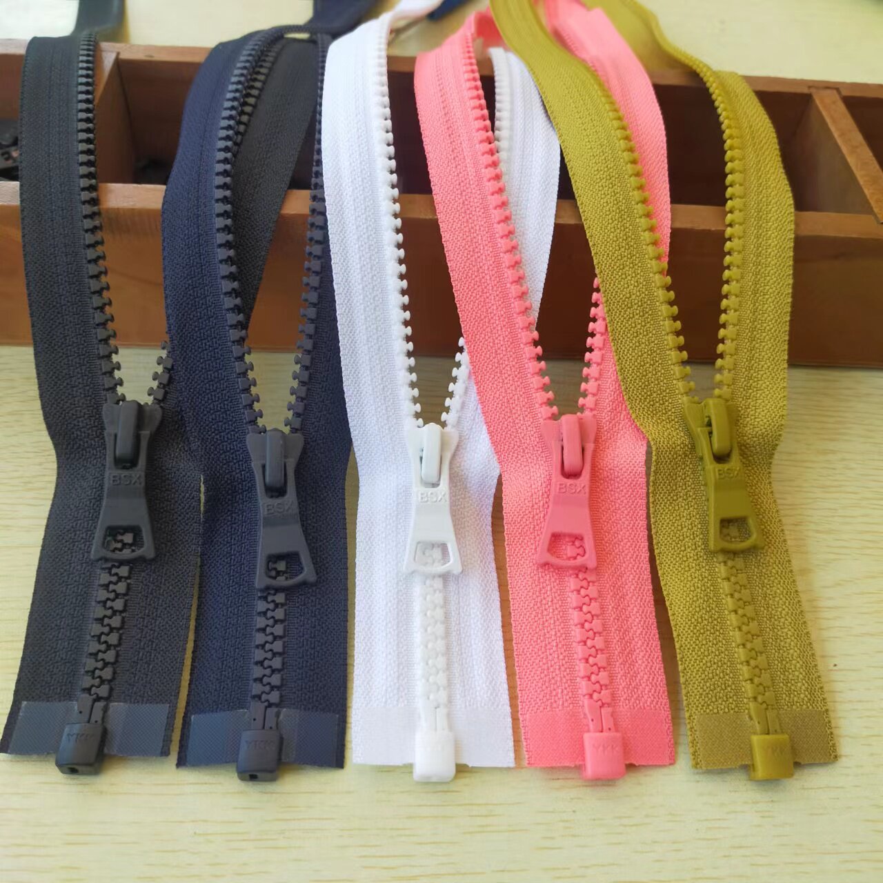 YKK NO. 5 수지 치아 오픈 테일 지퍼 52CM59 65CM 코트 가디건 코튼 지퍼 29 이상 무료 배송