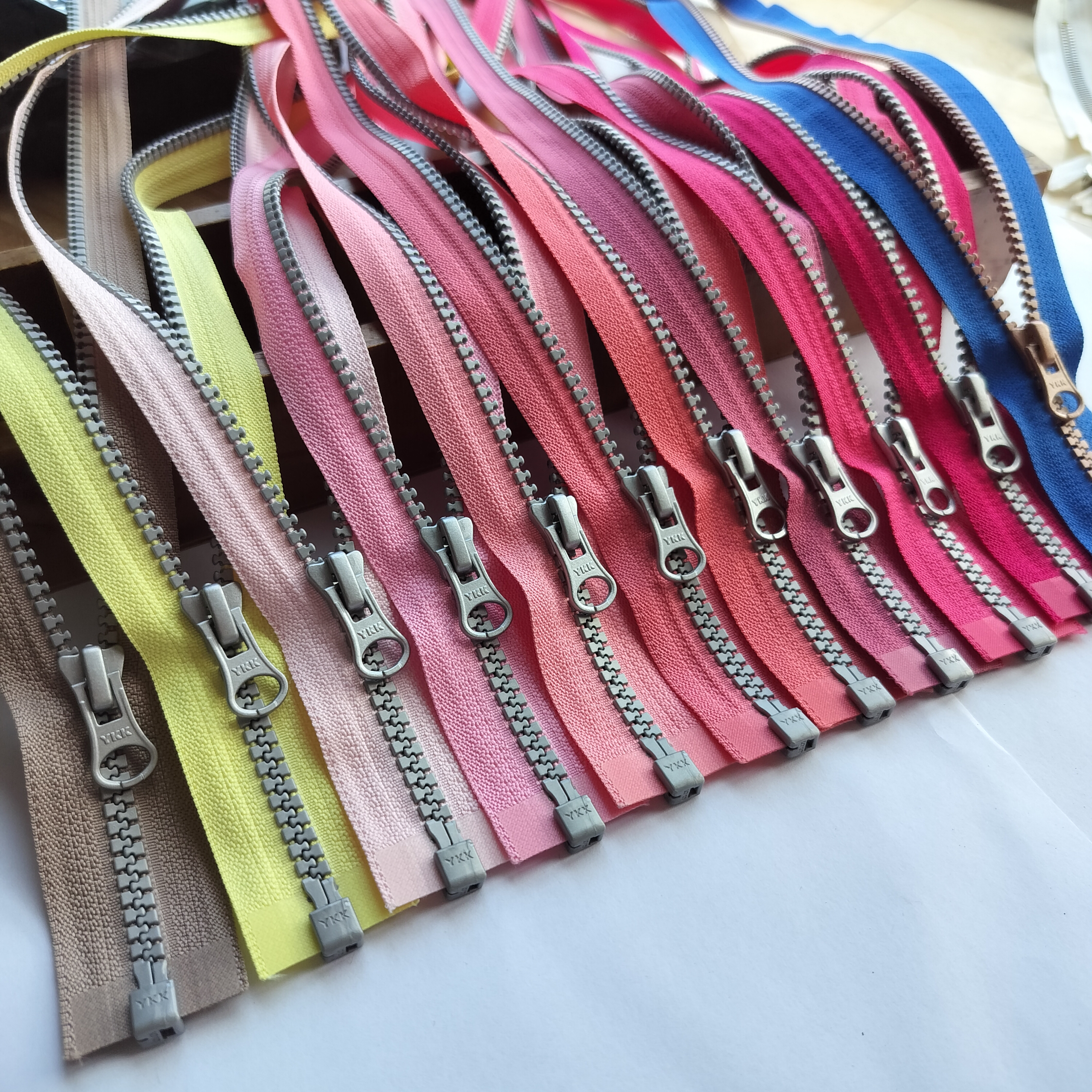 yYKK5号树脂拉链 76cm撞色牙 外套棉服手工diy包包拉锁满29包邮
