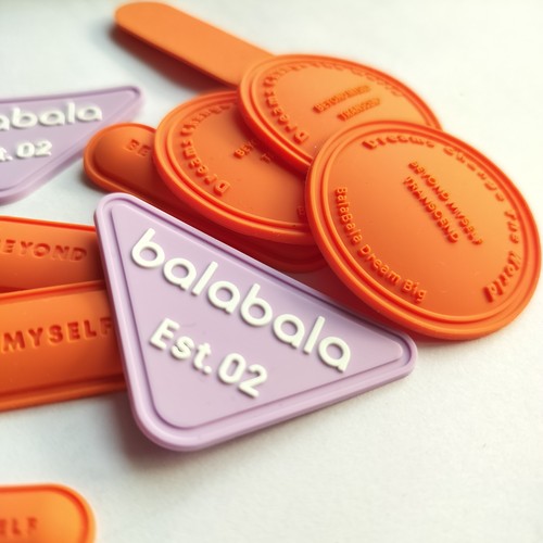 巴拉硅胶标  棉服羽绒服装饰标 质感好 满29包邮