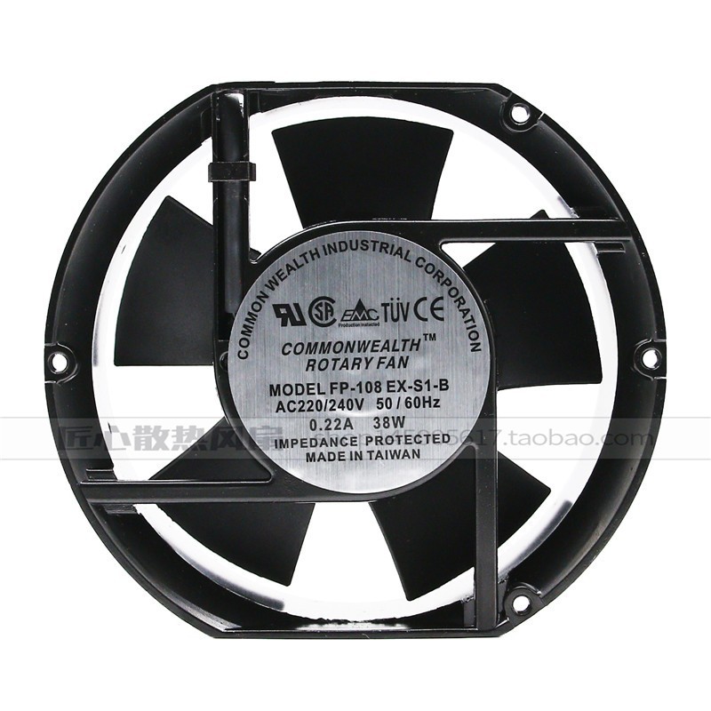 台湾三协FP-108EX-S1-S AC 220V 0.22A 38W 17251 17厘米轴流风机