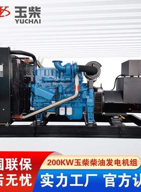 玉柴200KW250KVA柴油发电机  低油耗发电机YC6MK350L-D20发动机