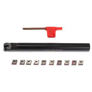 车床镗杆车刀座S16Q-SCLCR09 16x180mm数控车刀杆+10个CCMT09T3刀