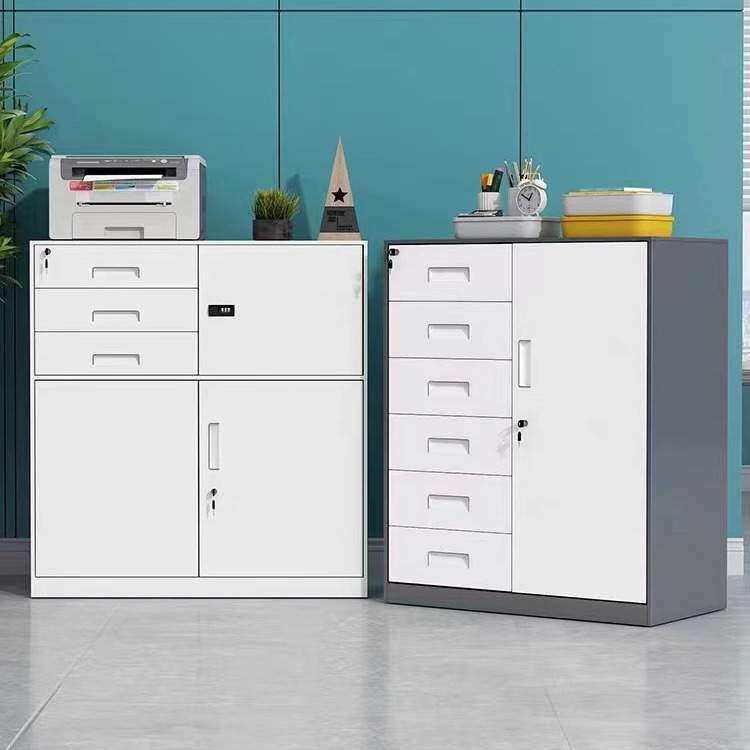 简约办公柜文件柜矮柜铁皮文件柜密码锁保险柜家用桌下抽屉柜资料