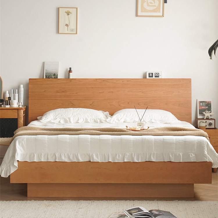 北欧实木箱体床1.5米日式小户型樱桃木高箱储物1.8双人床
