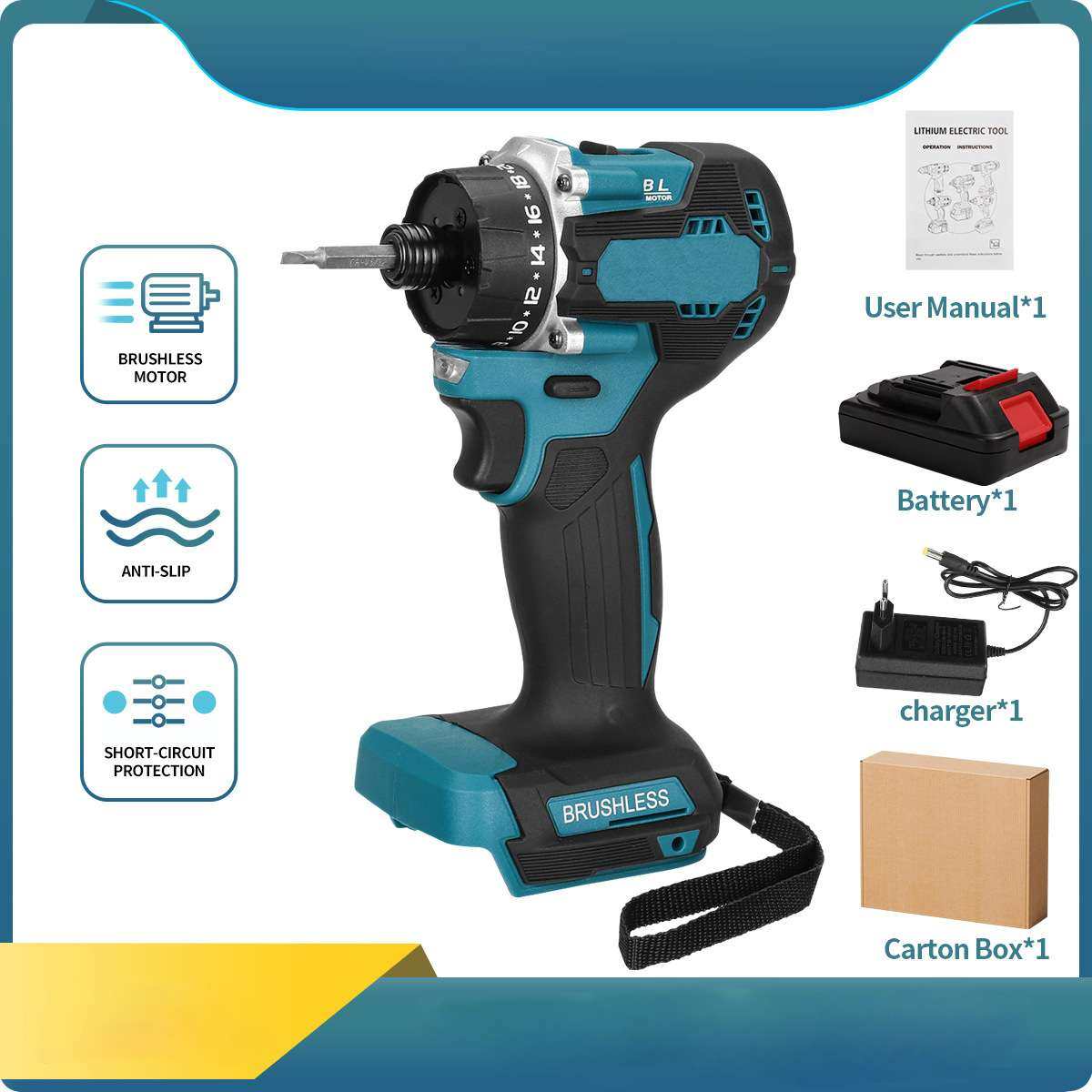 电钻20+1扭矩1/4英寸无刷电动螺丝刀无绳280N.m电动钻头动力工具,鲜花速递/花卉仿真/绿植园艺,割草机/草坪机,淘宝优惠券,粉丝福利购,淘宝优惠卷