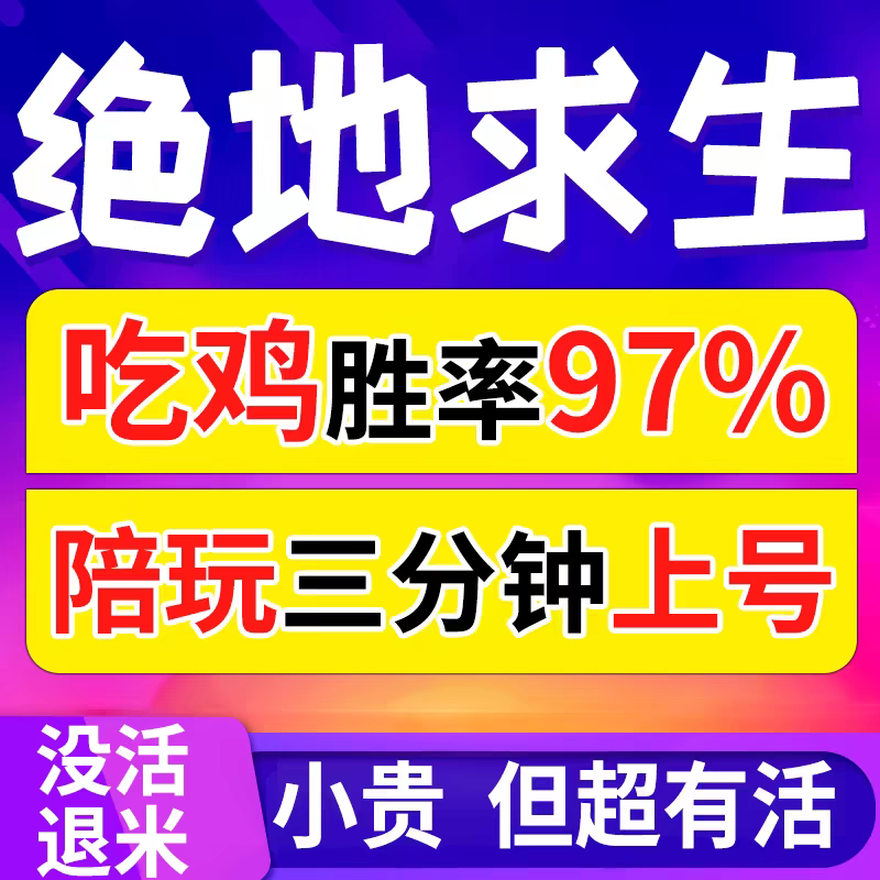 绝地求生陪玩上分娱乐技术带吃鸡STEAM