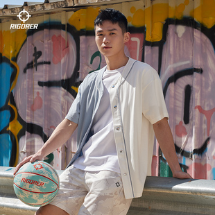 准者2023新款休闲运动衬衫男女士篮球T恤跑步透气圆领纯棉短袖