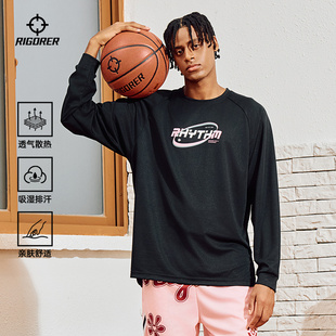 T恤美式 秋季 投篮训练健身跑步运动服上衣 速干衣男款 准者运动长袖