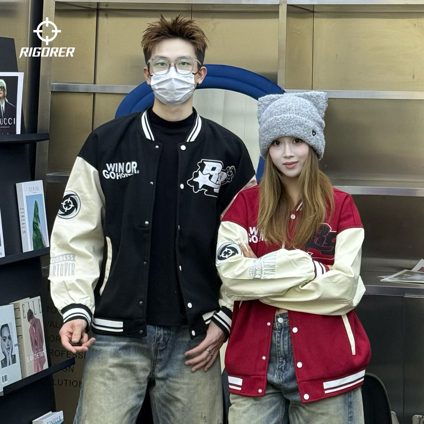 准者旋风棒球服新年情侣同款春季百搭外套潮流美式经典棉服夹克