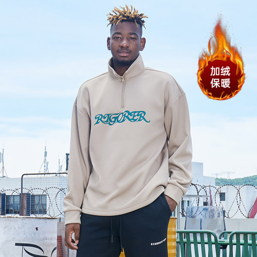 准者潮流美式翻领卫衣