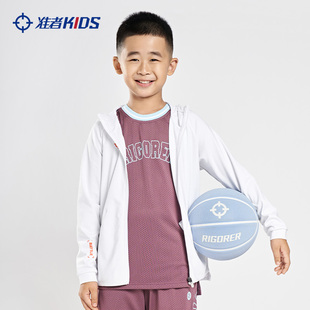 准者儿童针织外套小学生篮球冬季训练连帽户外跑步运动服休闲上衣