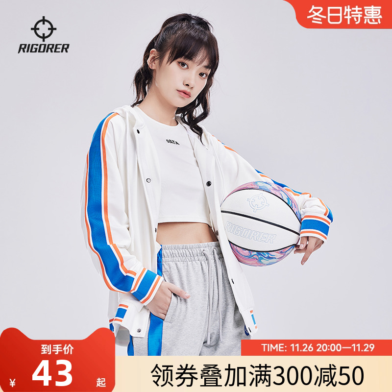 【狂欢价】准者连帽针织外套女秋季新款篮球投篮跑步运动宽松柔软休闲卫衣