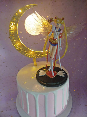烘焙蛋糕装饰月亮美少女战士摆件手办 水冰月手杖插件摆件