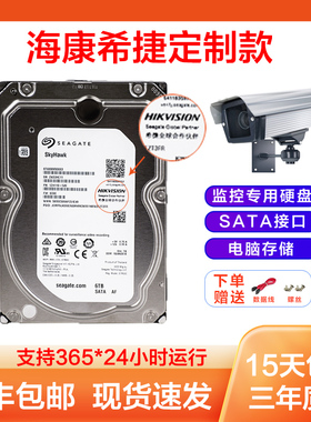 海康威视希捷定制监控专用硬盘1T 2T 3T 4T 6TB存储录像电脑通用