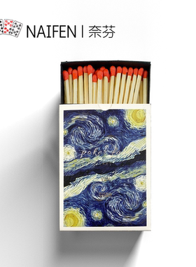 奈芬原创火柴优质家用复古雪茄点火香薰蜡烛加长老式点烟火材礼物