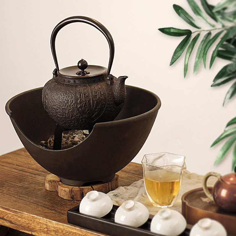 信龙堂炭炉日本进口高端纯手工大伍德铸铁碳炉生铁煮茶户外烧烤碳,餐饮具,煮茶炉,淘宝优惠券,粉丝福利购,淘宝优惠卷