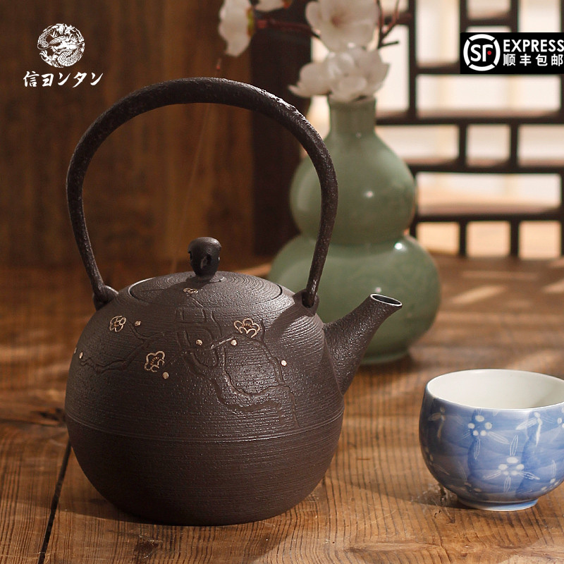 日本原装进口纯手工复古砂铁壶