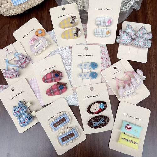 念念串珠彩扣猫咪皇冠儿童发夹