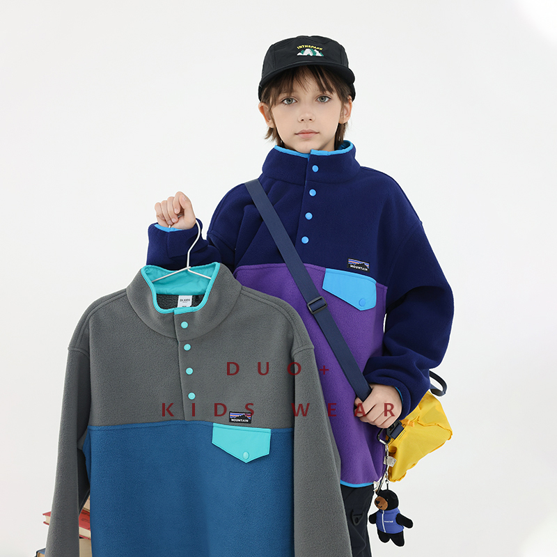 多加潮牌童装男童摇粒绒卫衣2025年秋冬装新款儿童外套中大童上衣