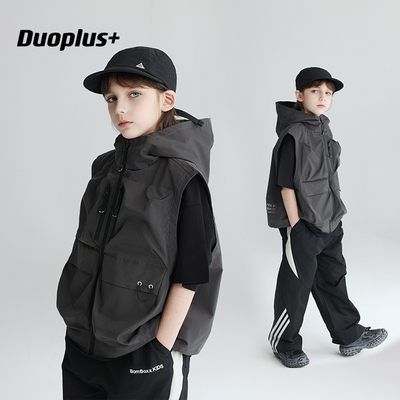 多加潮牌童装儿童机能马甲宝宝春装外穿背心男童2025新款中大童