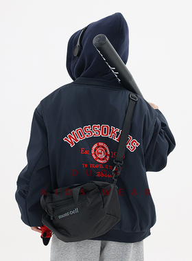 多加潮牌男童棒球棉服外套秋冬装新款儿童假两件夹棉外套中大童