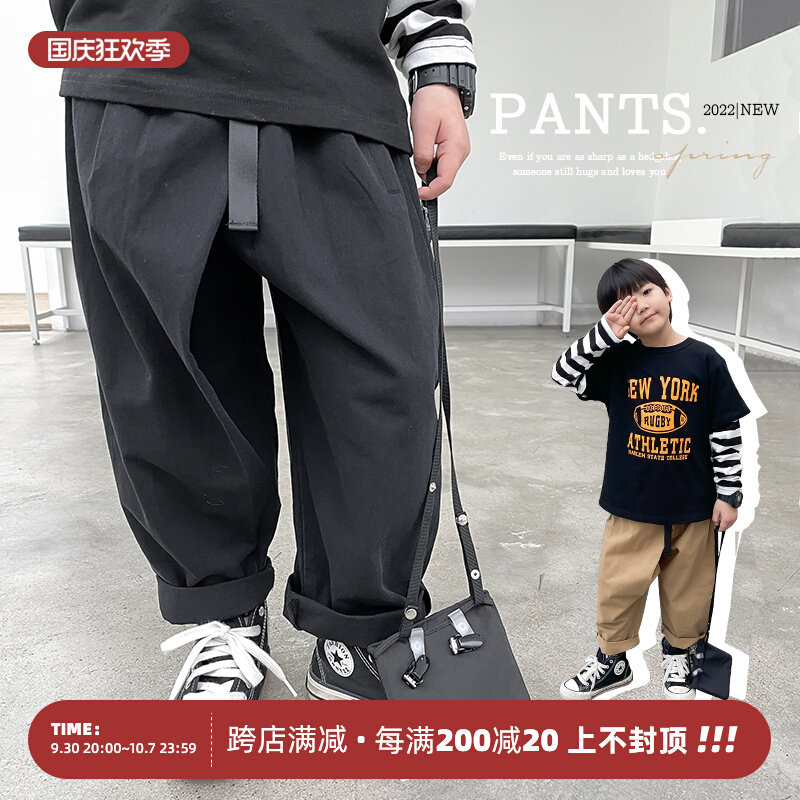 童装2022新款儿童裤子春款男童哈伦裤中小童春秋休闲运动裤洋气潮