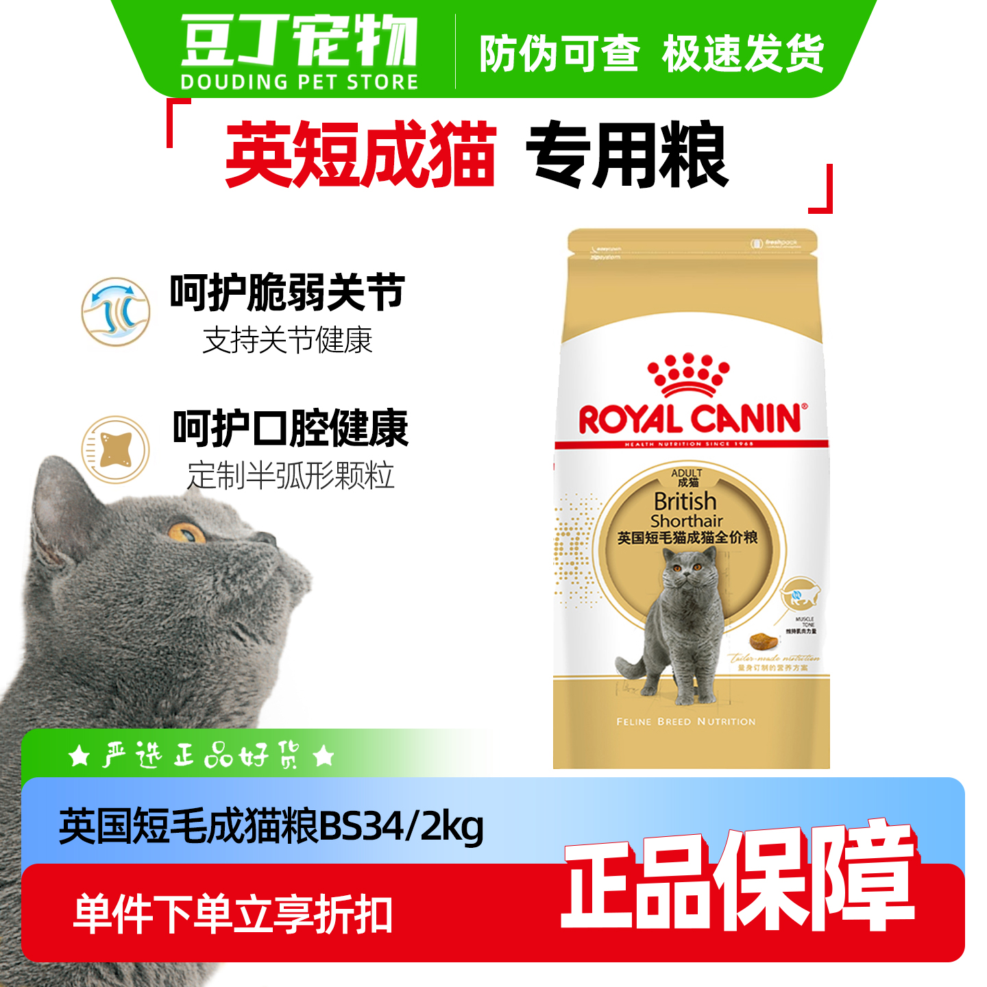 皇家BS34英短专用全价成猫粮