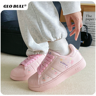 GLO 女2025新款 春秋原创潮流休闲小众板鞋 BULL厚底增高百搭面包鞋