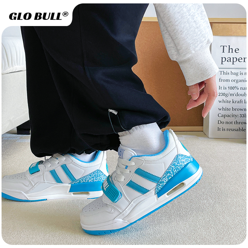 GLO BULL白浅蓝休闲运动鞋厚底板鞋女款2025新款春秋情侣百搭鞋子