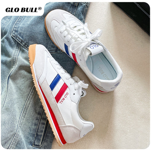 GLO BULL经典德训鞋女2025新款春秋小众情侣款潮流休闲阿甘小白鞋