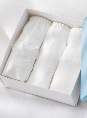 upmiss少女薄款白色内裤女士纯棉日系学生全棉蕾丝中低腰三角短裤