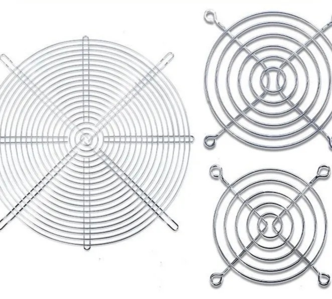 轴流风机金属防护铁网罩4CM5CM6CM8CM9CM12CM厘米散热风扇铁网