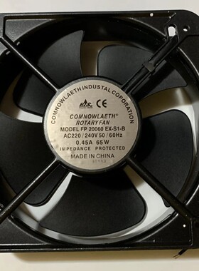 全新20060 20CM 220V 65W 轴流风机 散热风扇 FP-20060EX-S1-B
