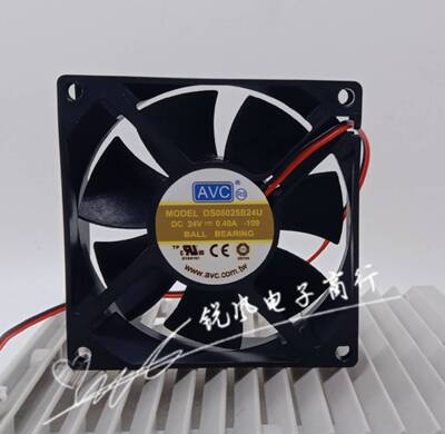 日立变频器风扇AVC DS08025B24U-109 24V 0.40A 8025  双滚珠2线