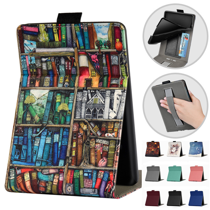 适用2024年新款KPW6 12代7寸Kindle paperwhite6签名版Signature卡通保护套电子书Colorsoft 7寸彩绘支架皮套