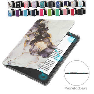 适用kindle保护套paperwhite6壳2024 kpw6青春版paperwhite5套7英寸12代第11代纯色彩绘包边软壳6寸6.8寸皮套