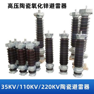 35KV高压陶瓷氧化锌避雷器Y5WZ-51/134户外110-220KV电站型防雷器